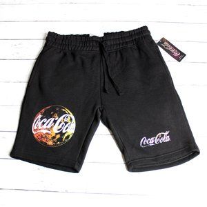 Pacsun Coca Cola Men's Black Athletic Sweat Shorts Size M Drawstring